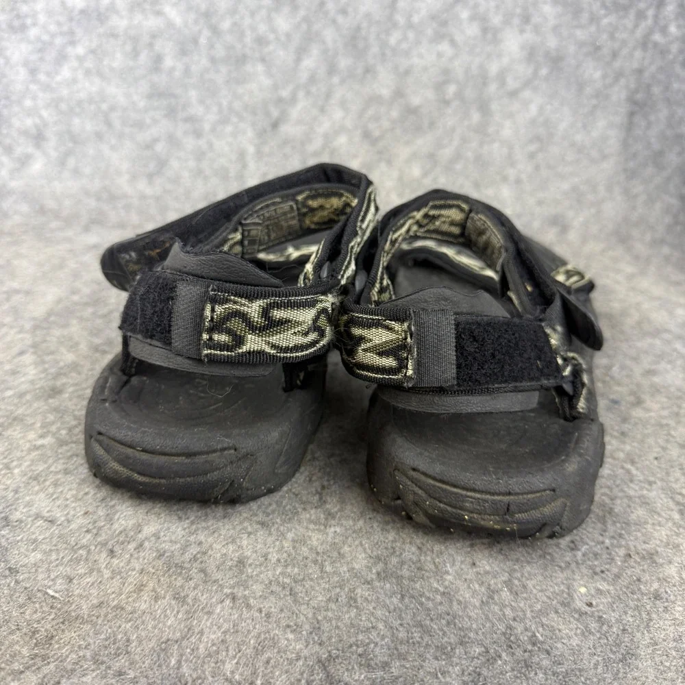 Teva Hurricane Sport Sandals Mens 8 Black Olive Green Geometric Strappy Hiking